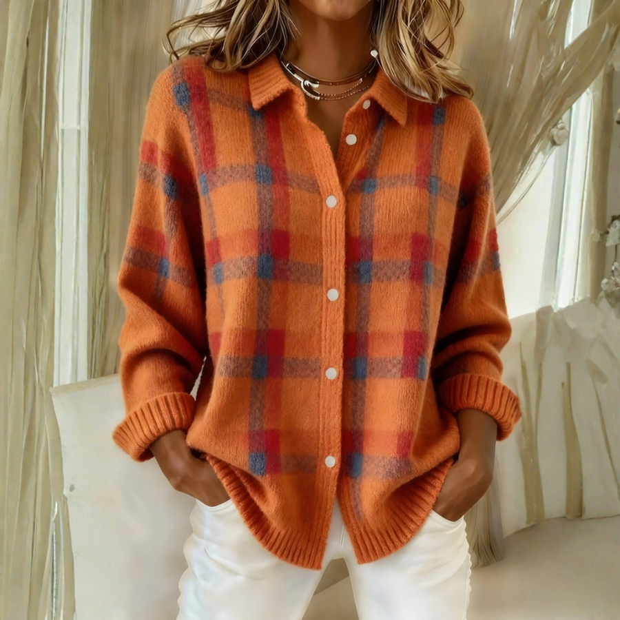 Olivia | Cardigan in Maglia a Quadri