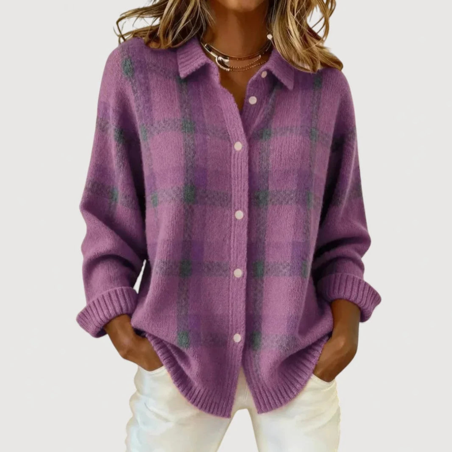Sofia | Cardigan in Maglia a Quadri