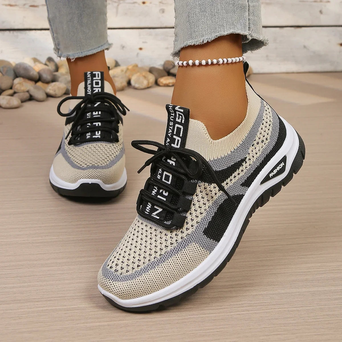 Greta | Sneakers Bicolore in Mesh Traspirante
