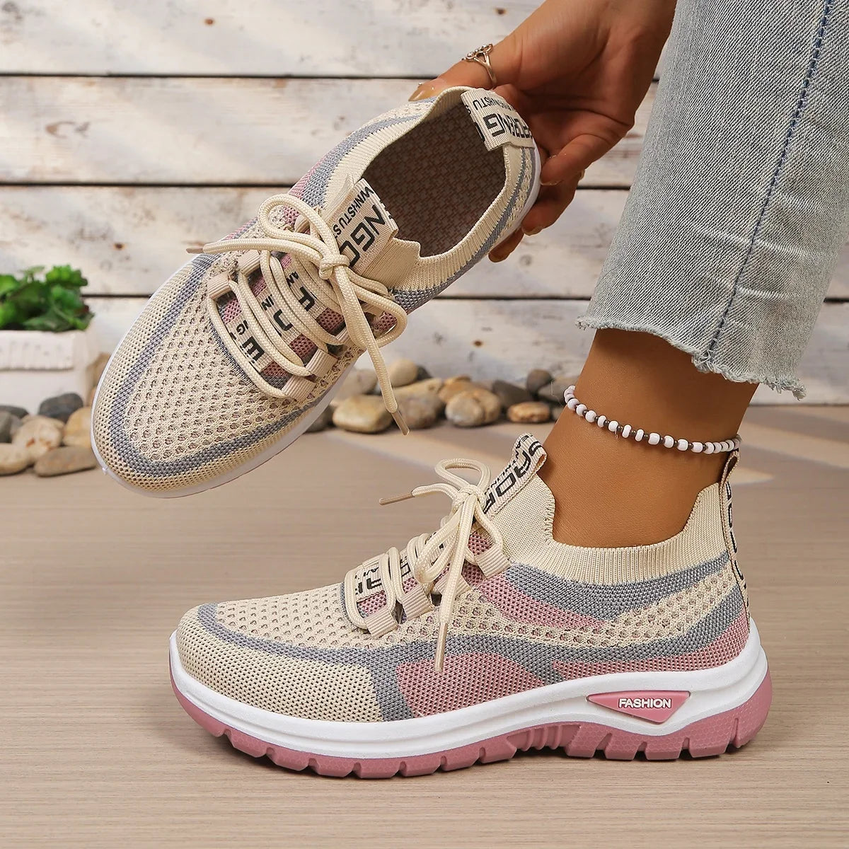 Greta | Sneakers Bicolore in Mesh Traspirante
