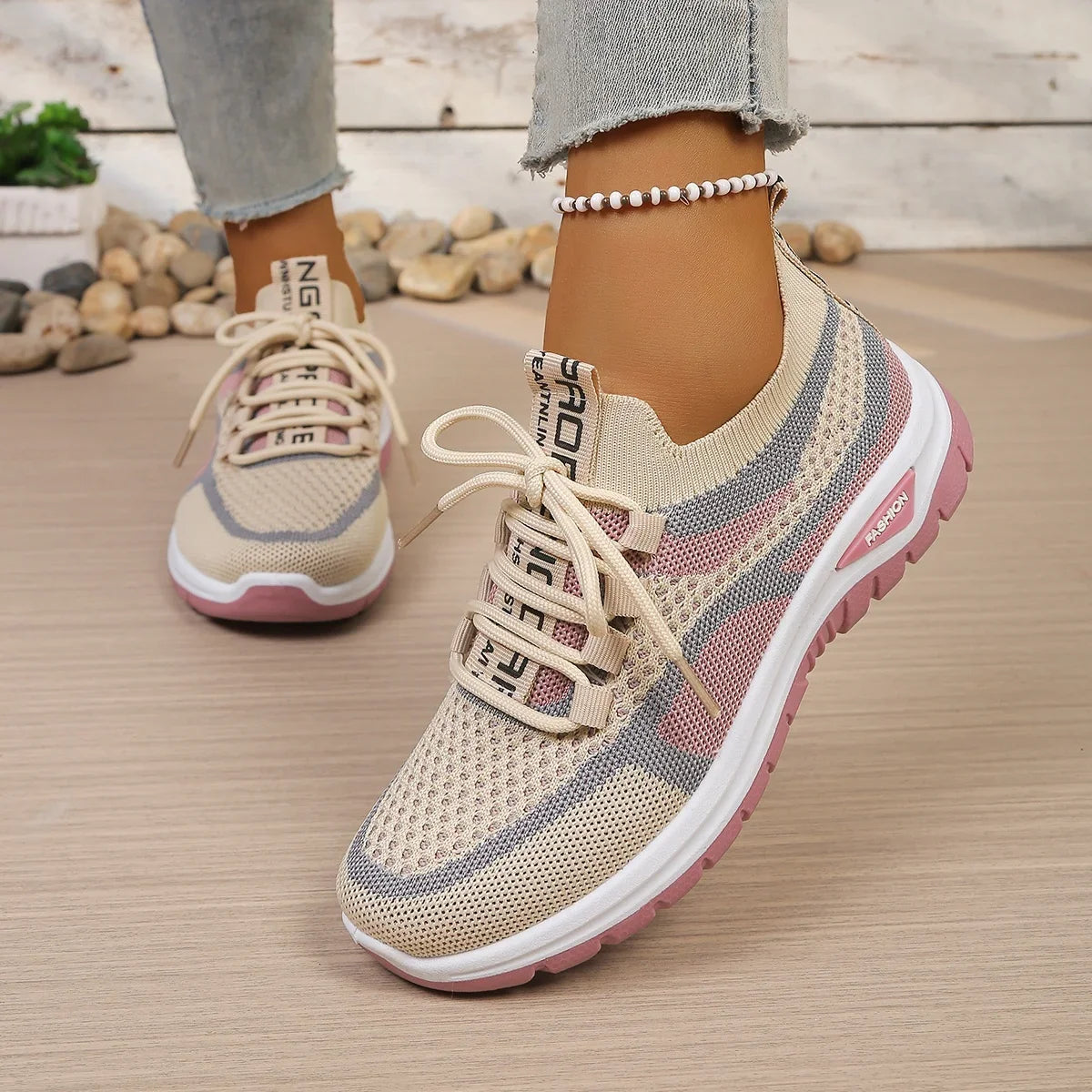 Greta | Sneakers Bicolore in Mesh Traspirante