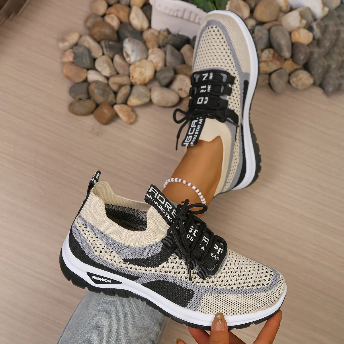 Greta | Sneakers Bicolore in Mesh Traspirante